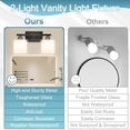 thumbnail image 2 of SILAMPDI 2-Light Anti-Rust Matte Black Dimmable Vanity Light with Milky White Glass Shades, 2 of 6