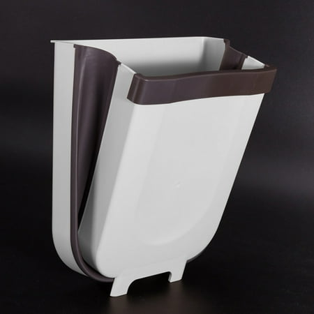 Foldable Wastebasket Wall Mounted Trash Can Cabinet Door Hanging