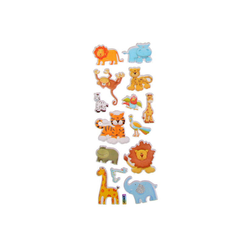 Kids Toys Cartoon Cute Animals Zoo 3D Stickers Children Girls Boys PVC StickS1