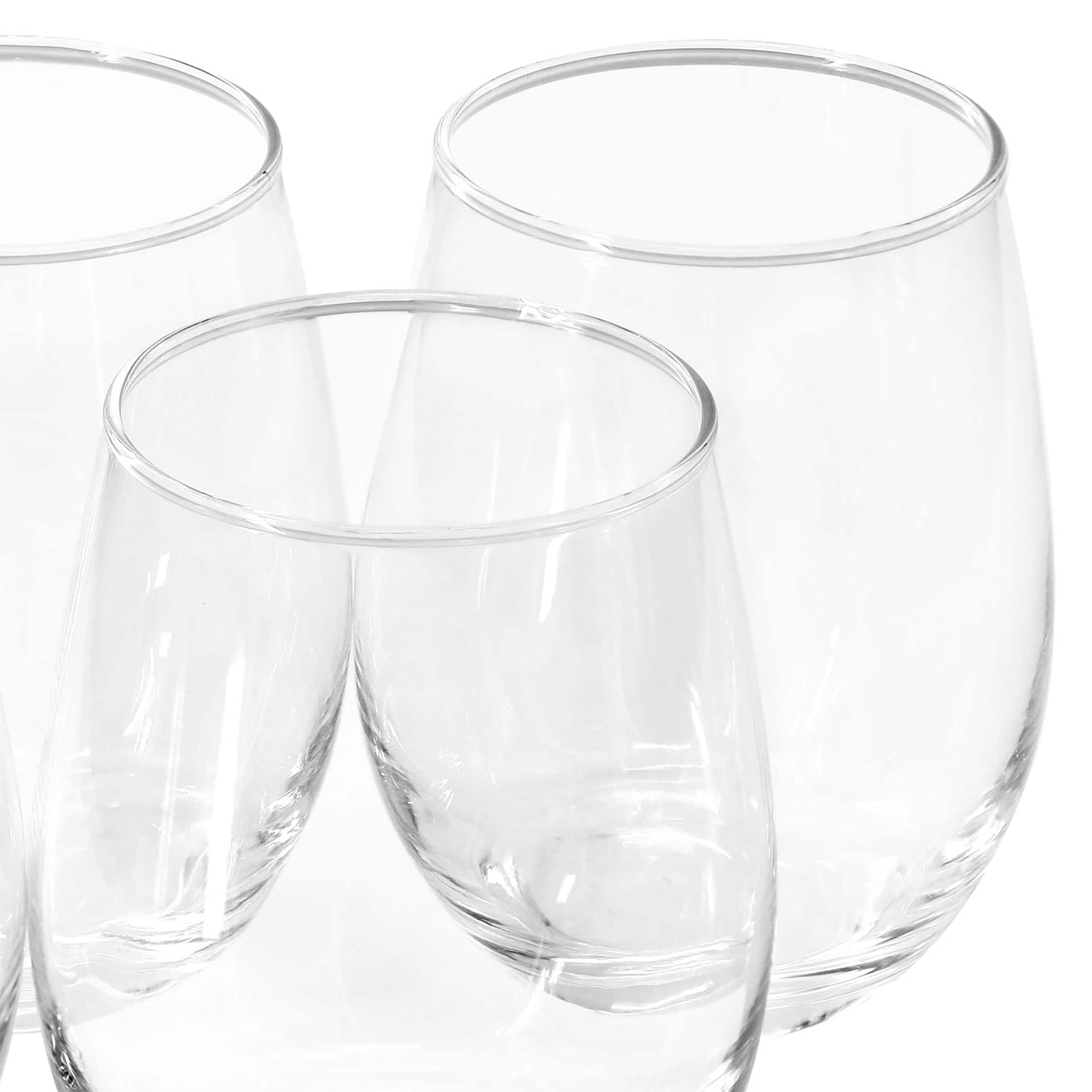 Gibson Home 140488.04 18 oz Belinni Classic Stemless Wine Glass Set - 4 Piece