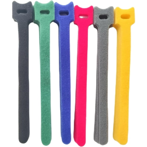 60 Pcs Nylon Buckle Straps, Reusable Straps, Velcro Straps，Fastening Straps, Adjusting Straps, Suitable for Electrical and Electronic Products, Home Office Cable Organizer，Cable Velcro Straps