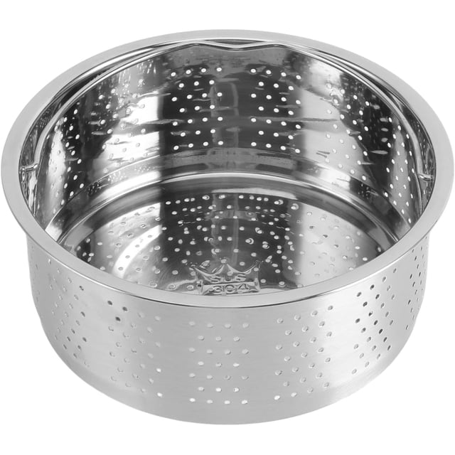 Steam Basket, Stainless Steel Steam Basket with Handle Sugar Removal Rice Cooker Insert Steaming Rack Steamer Cookware Steamer for Cooking (13.8cm)