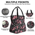 thumbnail image 3 of Pioneer Flower Floral Print Pattern Drawstring Lunch Bag Women - Drawstring Lunch Bag Insulated for Work Office - Stain-Resistant Large Lunchbags for Women with Multi-Pockets, 3 of 6