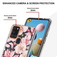 thumbnail image 4 of Allytech Samsung Galaxy A21s Case, Flower Series Crystal Clear Back Cover Flexible TPU Silicone Shockproof Drop Proof Anti-yellow Protection Case Cover for Galaxy A21s, Pink Flower, 4 of 5