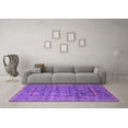 thumbnail image 3 of Ahgly Company Indoor Round Oriental Purple Industrial Area Rugs, 6' Round, 3 of 4