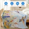 thumbnail image 4 of Spring Hummingbird Floral Cooling Blanket,Lightweight Breathable Summer Throw Blanket with Double Sided Cold Effect,Farmhouse Flower Botanical Picnic Blankets Bed Sheet for Hot Sleepers 60"x80", 4 of 8