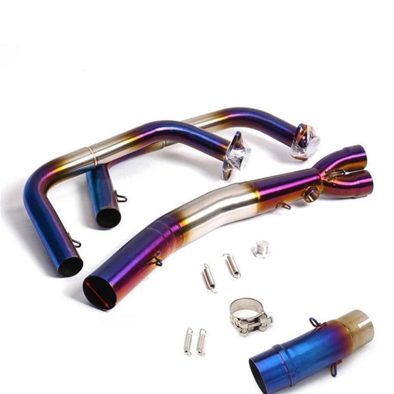 Exhaust Pipe System Motorcycle Exhaust Modified Muffler Mid Link Pipe For Kawasaki Z400 For Ninja 400 2017-2022