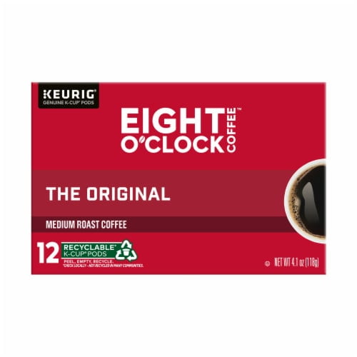 Eight O'Clock 12 Ct K-Cup Pods Medium Roast Coffee - The Original 4.1 oz - Pack of 2