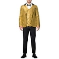 thumbnail image 2 of INSPIRE CHIC Men's Peak Lapel Disco Party Tuxedo Sequin Suit Jacket Metallic Sports Coat Blazer, 2 of 4