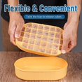 thumbnail image 4 of Bandeja de cubitos de hielo de doble capa y 72 compartimentos con tapa, cuchara para hielo y caja, cubitos de hielo flexibles de fácil liberación, 4 of 5