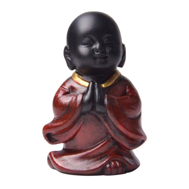 Figuras de monje para decoración del hogar, figuras estatuas de resina, exhibición de , sa de estar, dormitorio, adornos Baoblaze Pequeña estatuilla de Buda