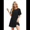 thumbnail image 3 of Vestido Negro de Cuello Redondo y Corta XL, 3 of 7