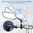thumbnail image 3 of Espejo Retrovisor Ajustable de 360° para Bicicleta, Espejos de Manillar de Bicicleta con Visión Amplia y Clara, Accesorios de Seguridad para Ciclismo Al Aire Libre A, 3 of 5
