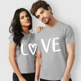 thumbnail image 6 of Baqcunre Valentine'S Day Shirts For Women Men And Women With With Love Printed Couple T Shirt Short Sleeve Top(Grey XS-4XL),Womens Tops Graphic Tees For Women Shirts For Women Womens Tops, 6 of 7