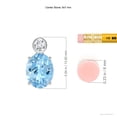 thumbnail image 3 of ANGARA Natural Oval 1.5 ct Aquamarine Pendant with Bezel-Set Diamond in 14K White Gold for Women (Size-9x7mm) | March Birthstone, Anniversary, Jewelry Gift for Women | Natural Aquamarine Necklace, 3 of 8