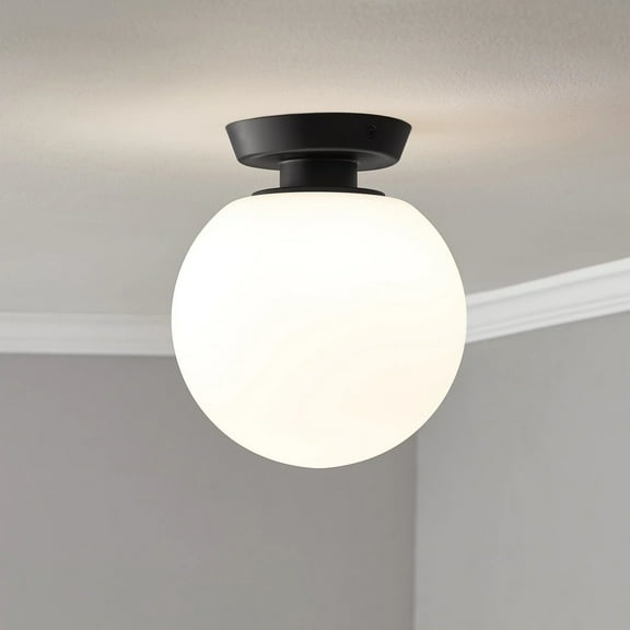 Mainstays 8" Black Integrated LED Flush Mount Ceiling Light with 3 Adjustable Color Options Morden