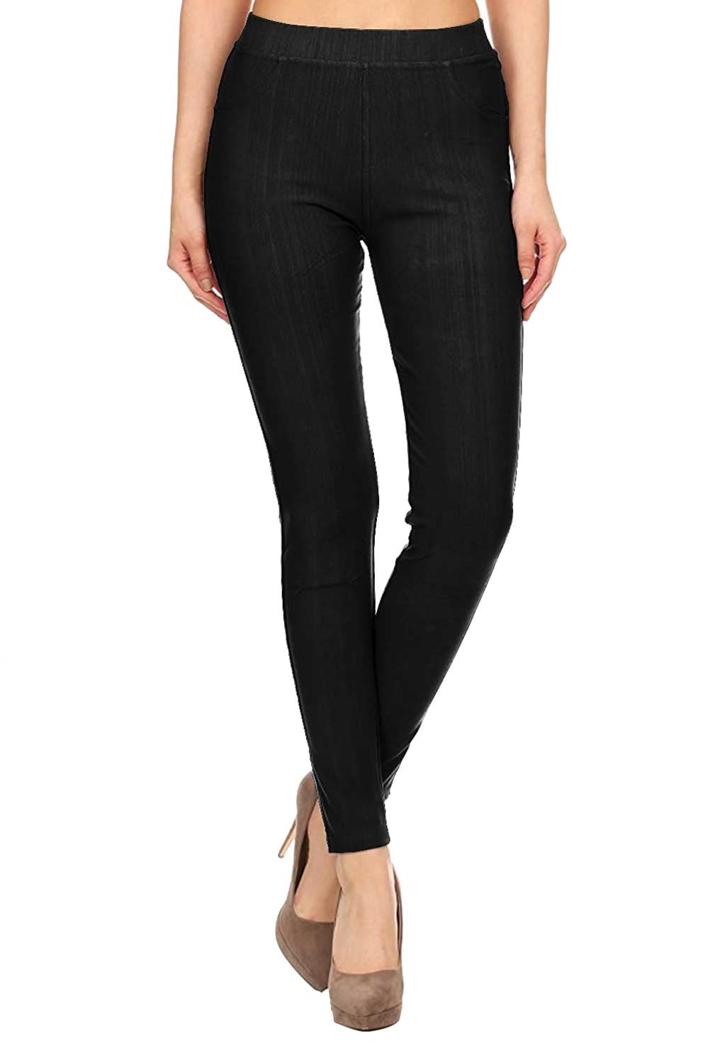 soft jeggings black