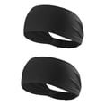 thumbnail image 1 of Oubit 2 Pcs Sports Polyester Fiber Headbands Unisex Elastic Sweat Wicking Non Slip Headbands for Running Sports Travel Fitness Riding, 1 of 8
