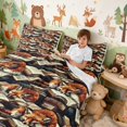 thumbnail image 4 of Erosebridal Fox Bed Sheets for Boys Girls, Vintage Books Full Size Sheets, 4pcs 1 Flat Sheet 1 Fitted Sheet and 2 Pillowcases, 4 of 6