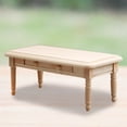 thumbnail image 5 of Naierhg 1:12 Coffee Table Vivid Appearance Long-lasting Wooden Lovely Fairy Garden Furniture Table Ornament Photography Props, 5 of 8