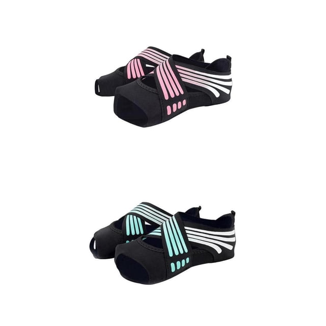 Zapatillas de yoga para Mujer BLESIY Calcetines de Agarre para pilates flexibles