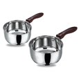 thumbnail image 2 of Vinod Stainless Steel Milkpan Set, 1L, 2 Pieces (Silver), 2 of 4