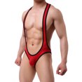 thumbnail image 4 of VISgogo Lencería sexy para hombres, Body Split Temptation Decoración hueca Color Block Ropa de verano VISgogo moda, 4 of 9