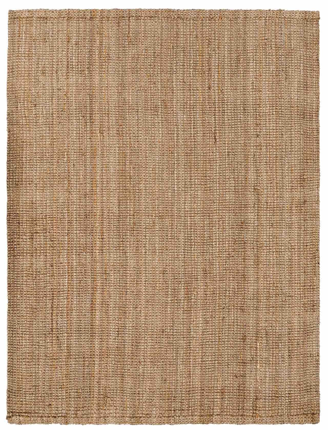 Hauteloom Ambel Handwoven Jute Rug - Natural Fiber Area Rug - Natural Farmhouse Look Carpet - Rattan Wicker Look Carpet - Brown - 4' x 6'