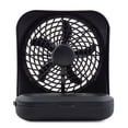 thumbnail image 5 of Treva 5 inch Portable Battery Powered 2 Speed Desktop Fan, Black, 2 Pack, 5 of 5