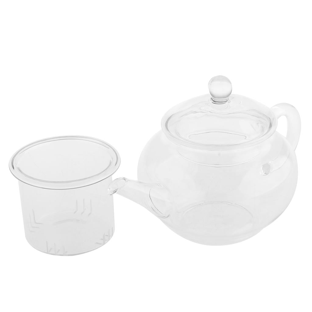 Clear Heat Resistant Glass Teapot with Infuser Coffee Tea Leaf Herbal 400ml 