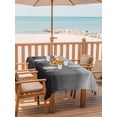 thumbnail image 2 of Outdoor Tablecloths with Umbrella Hole & Zipper, Black Grey Ombre 60 x102 Inch Rectangle Tablecloths, Modern Abstract Art Texture Waterproof Table Cloth, Patio/Pool/Picnic Table Covers, 2 of 8