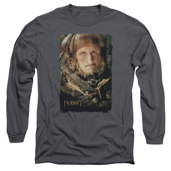 The Hobbit Ori Long Sleeve Adult 18/1 T-Shirt Charcoal
