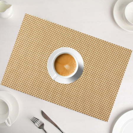 

4Pcs/Set Table Placemats Reusable Non-slip Woven Stain Resistant Pot Holder Indoor Decoration for Kitchen