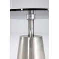 thumbnail image 3 of Pasargad Home Luxe Glass & Steel Side Table, Black/Chrome, 3 of 6