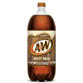 A&W Caffeine-Free, Low Sodium Root  Soda Pop, 2 Liter Bottles