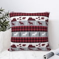 thumbnail image 6 of Rateoe Buffalo Plaid Forest Pattern Throw Pillow Cover Premium Pillow Stuffer Sham Square for Decorative Cushion Bed Couch Sofa(Pillow insert not included), 6 of 8