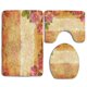 thumbnail image 1 of Juego de alfombras de baño de 3 piezas ABPHQTO Rosas Floral Collage Nostálgico Antiguos y Rosas Artístico Retro Romántico, 1 of 2