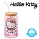 thumbnail image 4 of Silver Buffalo Sanrio Hello Kitty - Vaso de cristal rosa con tapa de bambú y pajita de cristal, 16 onzas, 4 of 5