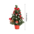thumbnail image 3 of Neoyler Christmas Tree Mini Artificial Desktop Predecorated Tabletop Christmas Decorations with Retractable Branches and Glitter Ornaments for Mantel Home Red 11.8x3.9x3.9in, 3 of 6