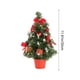 thumbnail image 3 of Mini árbol de Navidad artificial de 30 cm | Decoración retráctil para escritorio | Predecorado con adornos, piñas y lazos | Plateado, dorado, rojo y azul | Adorno de mesa para oficina o para fiestas, 3 of 6