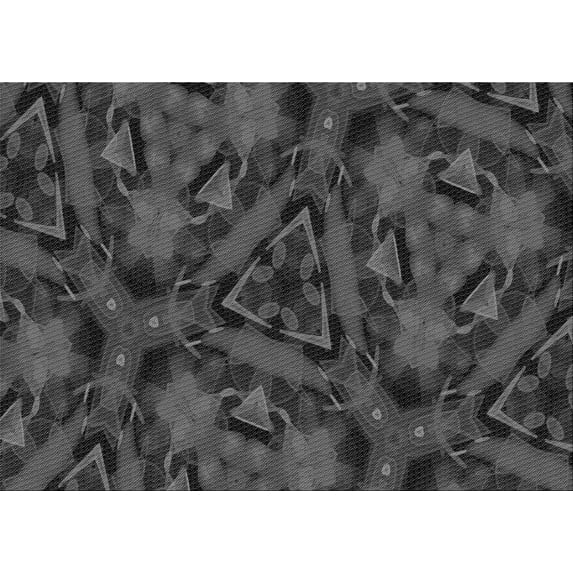 Ahgly Company Machine Washable Indoor Rectangle Transitional Charcoal Black Area Rugs, 8' x 12'