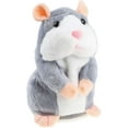 thumbnail image 1 of Talking Hamster Plush Toy Repeat What You Say Funny Kids Stuffed Interactive Toy, 1 of 2
