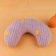 thumbnail image 4 of Cama para gatos con forma de media dona | Almohada pequeña lavable | Juguete suave y cálido para gatos | Naranja, morado y verde, 4 of 6