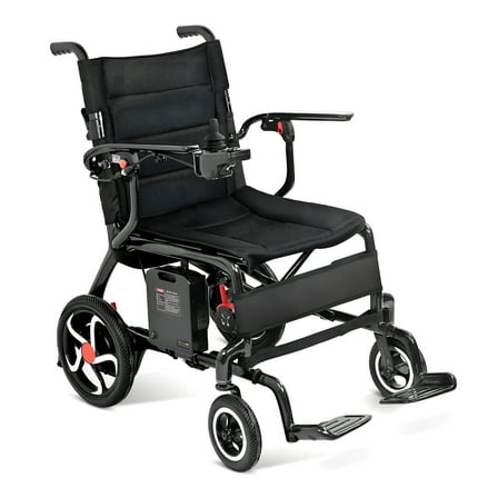 26 LBS Carbon Fiber Electric Wheelchair for Adults, Ultralight Foldable Power Chair with 300W Dual Motors, Supports 250 LBS, All-Terrain, Airline Approved for Travel and Easy Storage