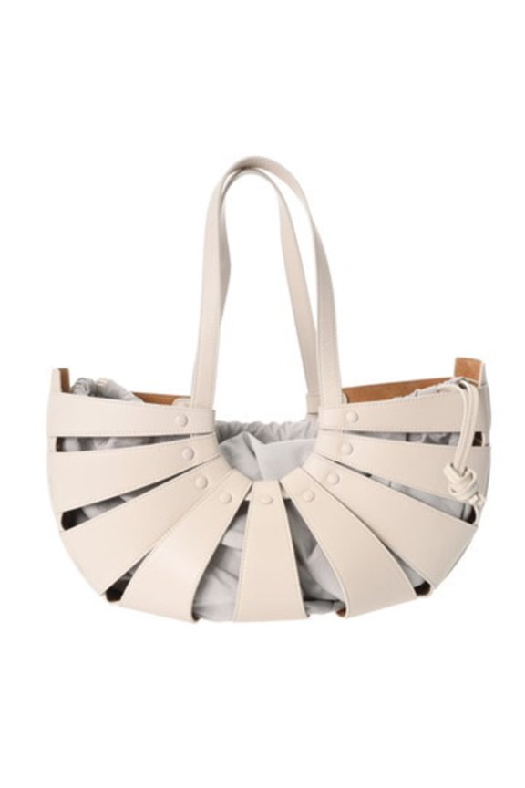 Pre-Owned BOTTEGA VENETA The Shell White Women's Leather Handbag, A Rank ,... (Good)