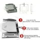 thumbnail image 5 of Paquete de 2 rodillos de puerta corredera Eigraketly para hogar oficina, 5 of 6