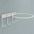 thumbnail image 2 of MYG Wall Mount Ball Holder with 4 Hook Metal Rack for Basketball Football Volleyball, 2 of 8