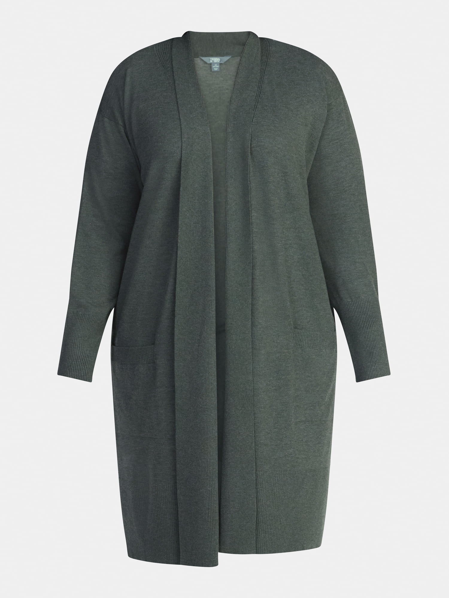 Terra & Sky Women's Plus Duster Cardigan, Sizes 0X-5X - Walmart.com