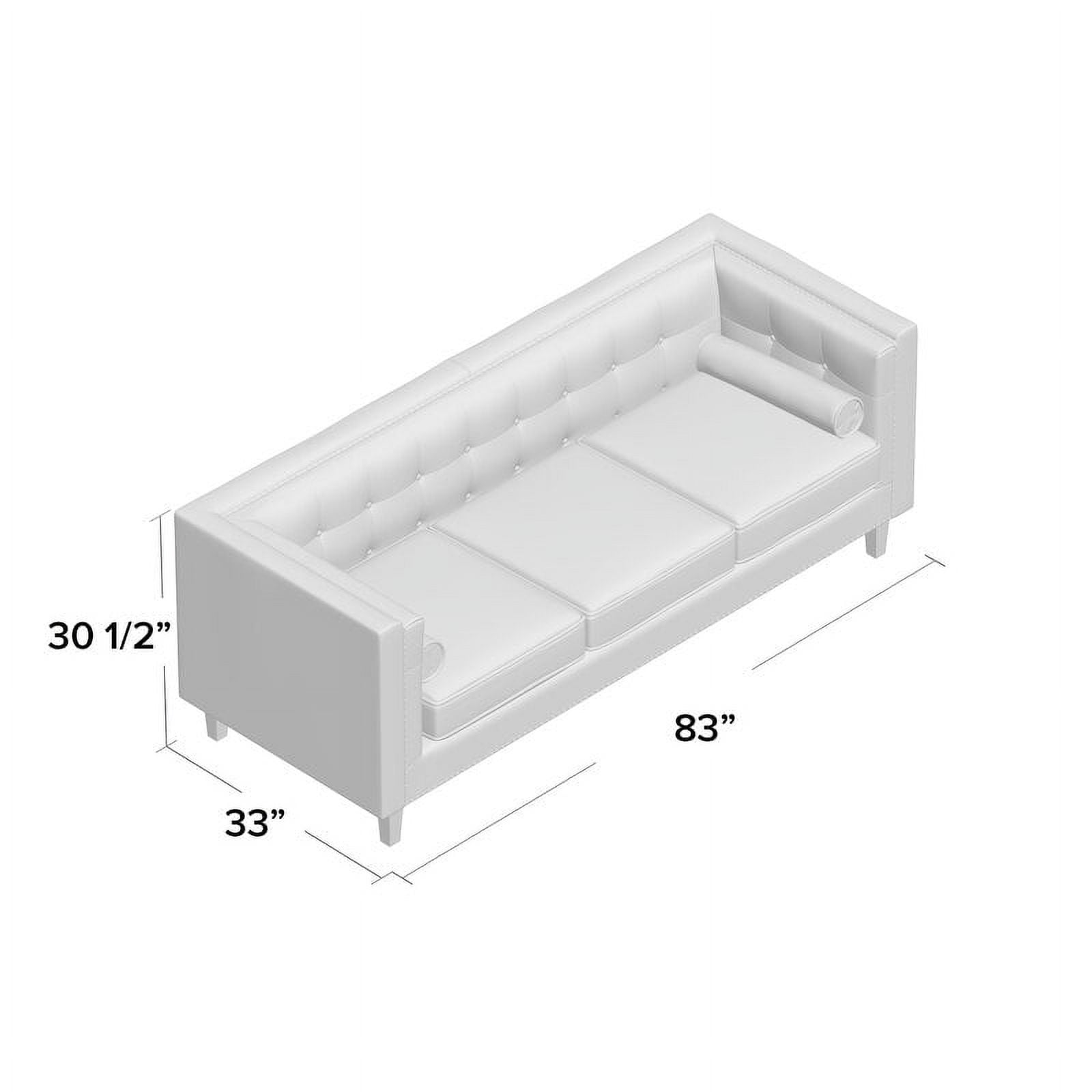 Kittleson 83'' Velvet Square Arm Sofa