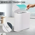 thumbnail image 6 of Small Bathroom Trash Can with Press Type Lid, Toilet Brush and Holder Set,Slim White Bathroom Garbage Can, Slim Narrow Trash Bin 2.6 Gallon Garbage Bin, 75Counts Trash Bags, 6 of 13